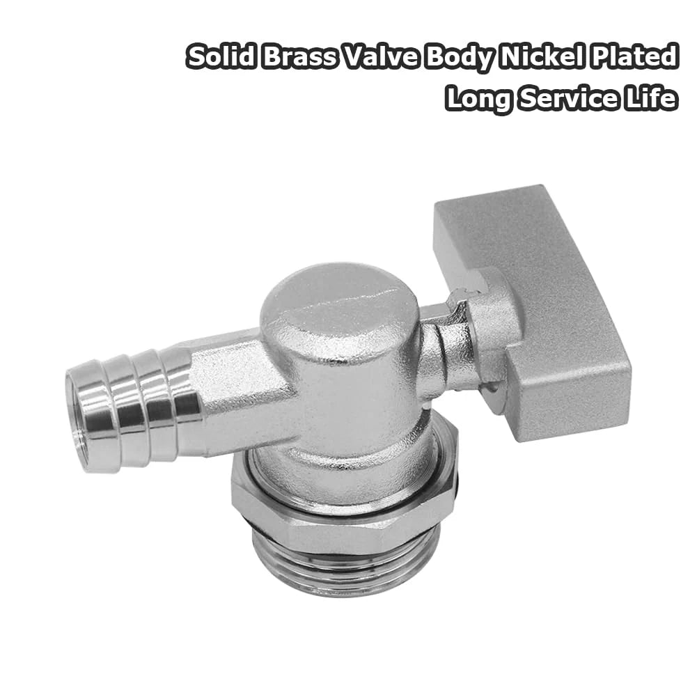 Brass Water Heater Drain Valve 🚰 – 3/4" NPS to 1/2" Hose Barb