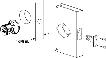 Door Lock Reinforcement Plate 🔒 – Wraparound Single & Double Bore Options