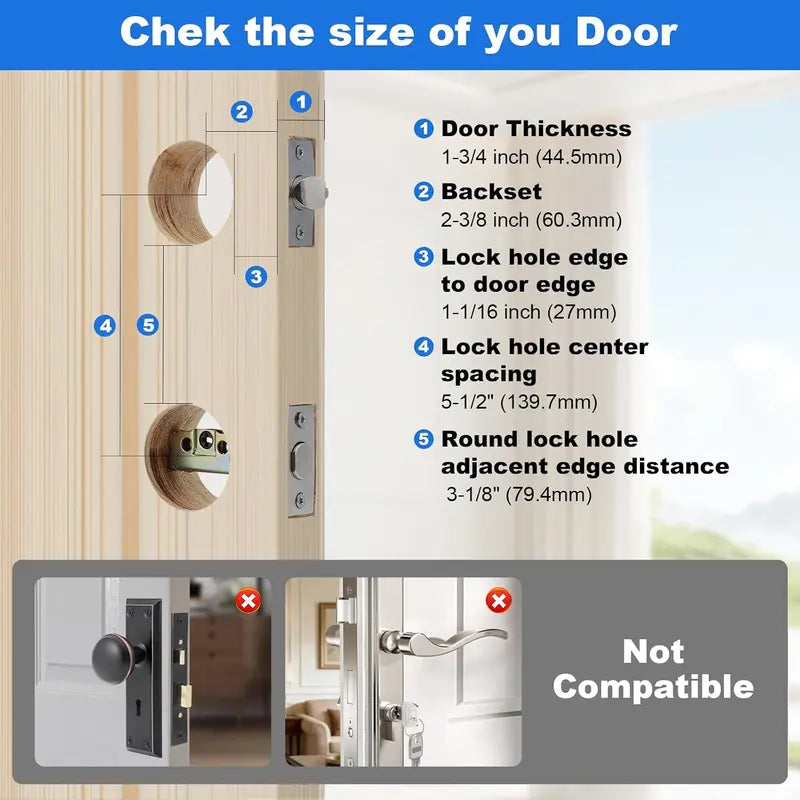 Door Lock Reinforcement Plate 🔒 – Wraparound Single & Double Bore Options