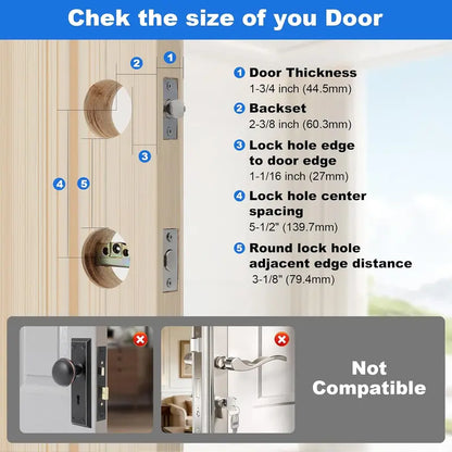 Door Lock Reinforcement Plate 🔒 – Wraparound Single & Double Bore Options