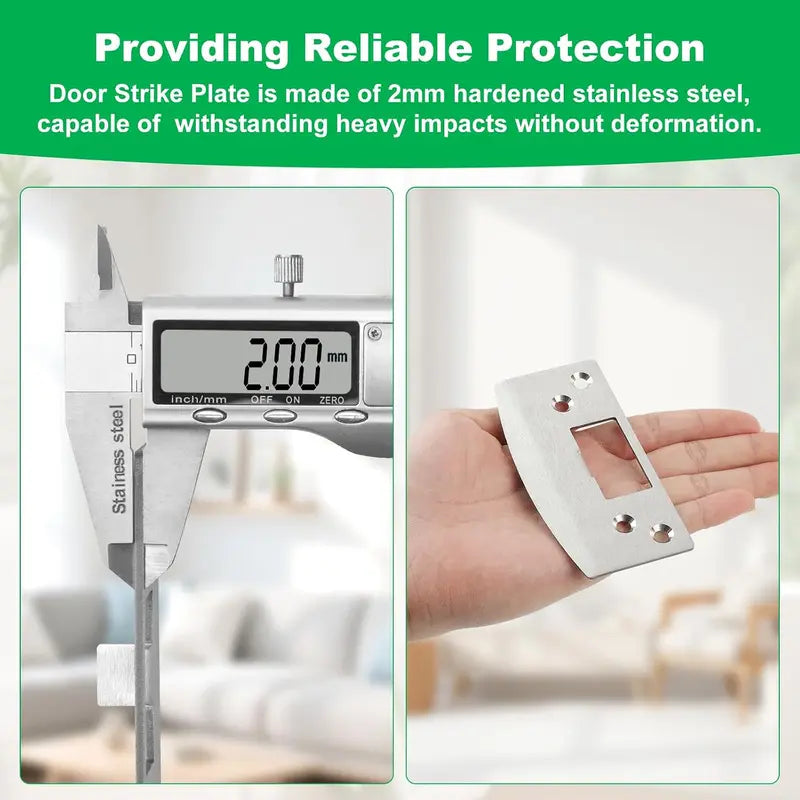 Door Lock Reinforcement Plate 🔒 – Wraparound Single & Double Bore Options