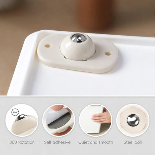 360° Swivel Mini Caster Wheels 🔄 – Self-Adhesive Rolling Design