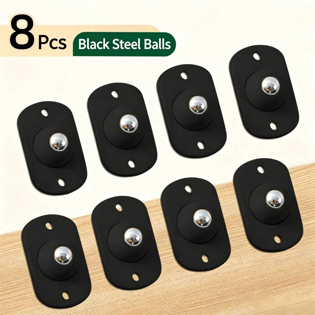 360° Swivel Mini Caster Wheels 🔄 – Self-Adhesive Rolling Design