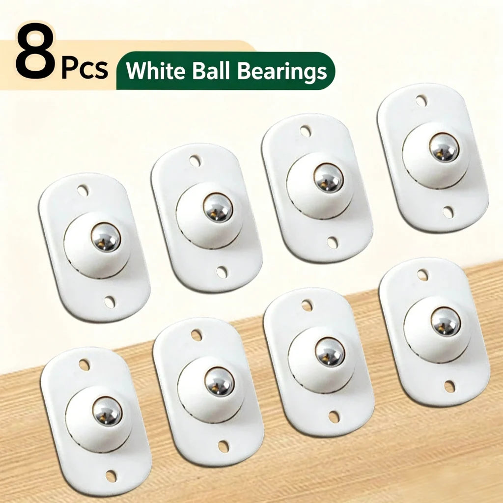360° Swivel Mini Caster Wheels 🔄 – Self-Adhesive Rolling Design