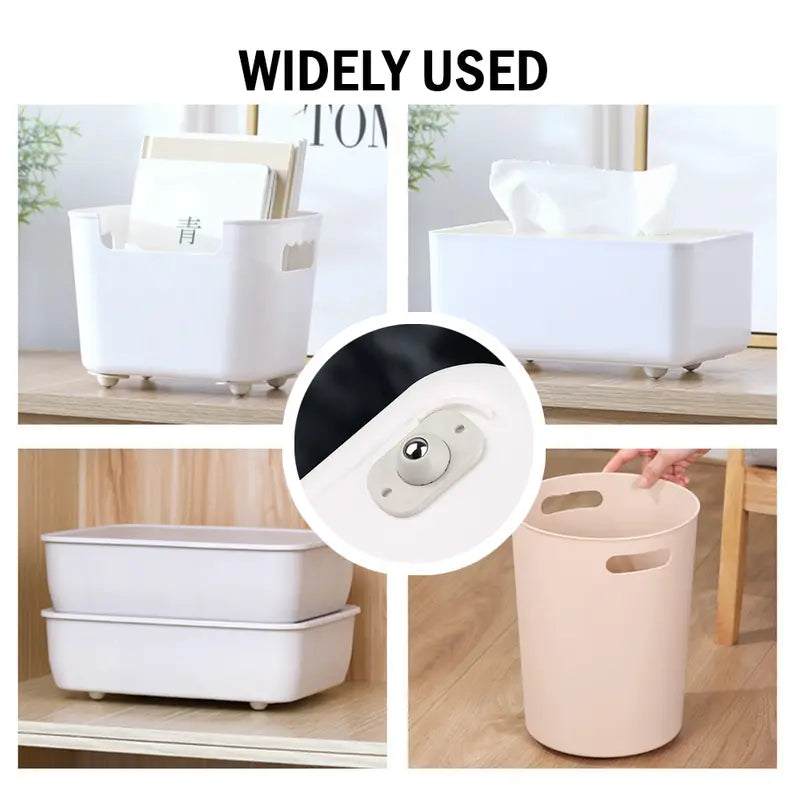 360° Swivel Mini Caster Wheels 🔄 – Self-Adhesive Rolling Design