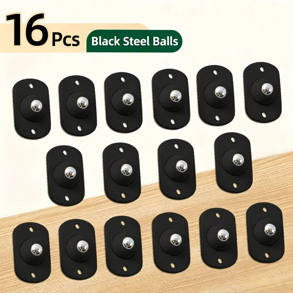 360° Swivel Mini Caster Wheels 🔄 – Self-Adhesive Rolling Design