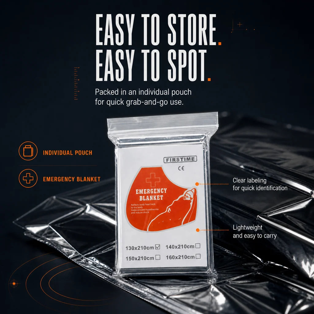 Compact Survival Blanket 🏕️ – Waterproof & Windproof Emergency Protection