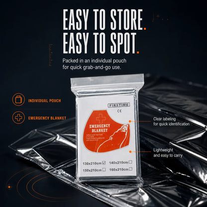 Compact Survival Blanket 🏕️ – Waterproof & Windproof Emergency Protection