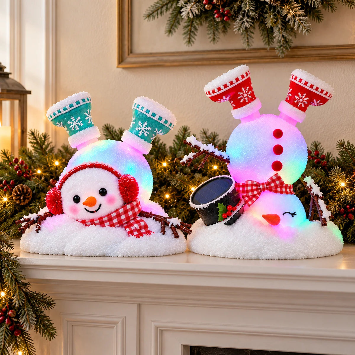 ☃️ Adorable Light-Up Snowmen | 4 Cute Christmas Garden Style