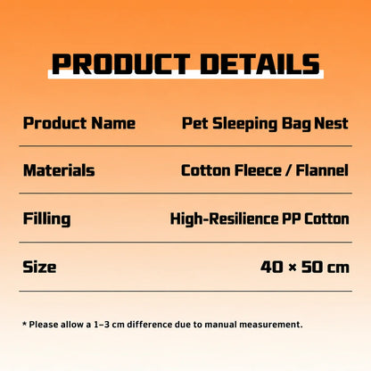 🐾 Plush Burrow Pet Bed – Cozy Sleeping Nest for Cats & Dogs