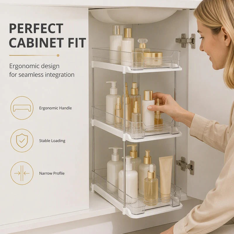 🏠 Multi-Tier Under-Sink Organizer – Space-Saving Cabinet Storage Rack