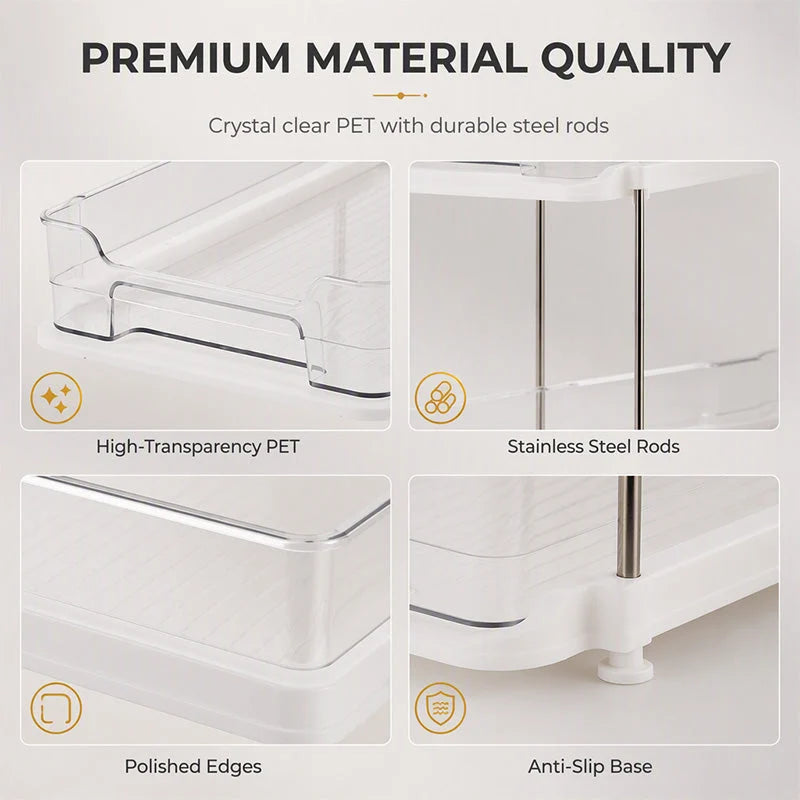 🏠 Multi-Tier Under-Sink Organizer – Space-Saving Cabinet Storage Rack