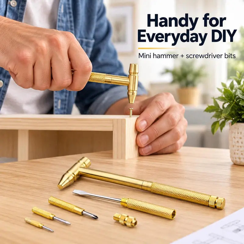 6-in-1 Mini Hammer Tool ⚒️ – Compact Screwdriver & Repair Multitool