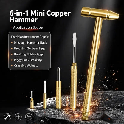 6-in-1 Mini Hammer Tool ⚒️ – Compact Screwdriver & Repair Multitool