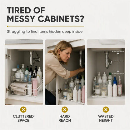 🏠 Multi-Tier Under-Sink Organizer – Space-Saving Cabinet Storage Rack