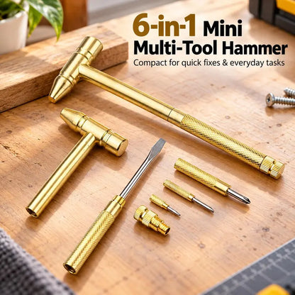 6-in-1 Mini Hammer Tool ⚒️ – Compact Screwdriver & Repair Multitool