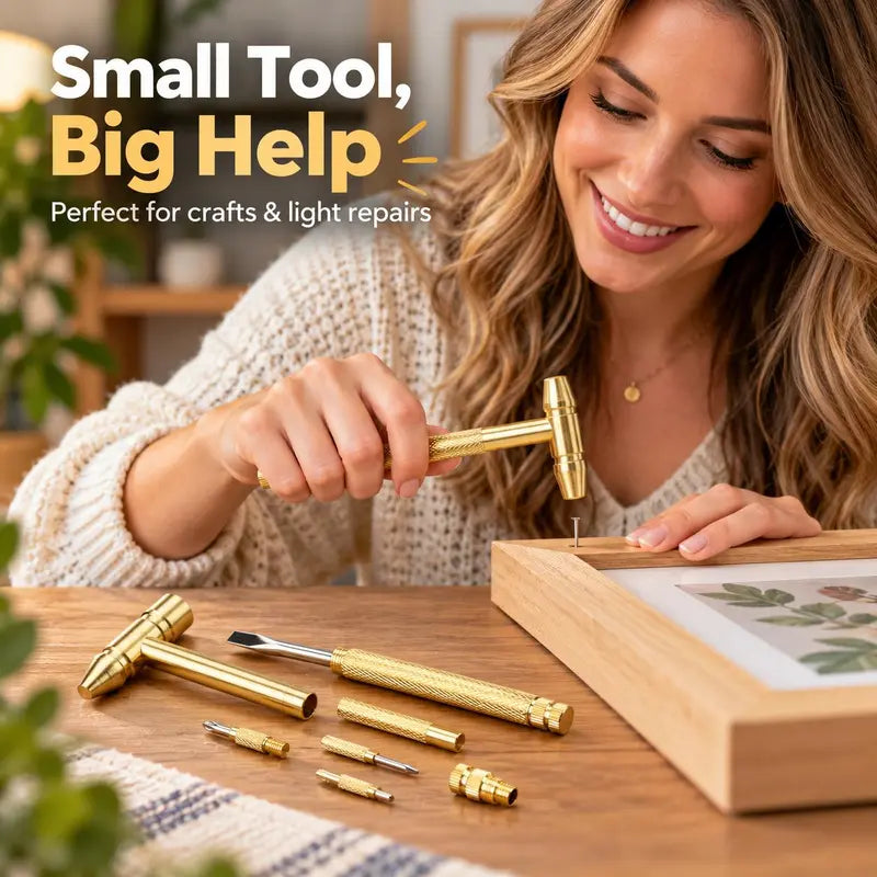 6-in-1 Mini Hammer Tool ⚒️ – Compact Screwdriver & Repair Multitool
