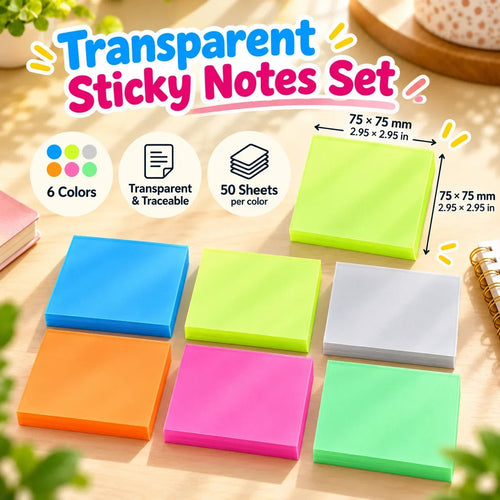 ✨ Transparent Sticky Notes – See Through, Trace with Ease