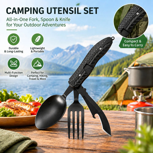 4-in-1 Outdoor Camping Cutlery Set