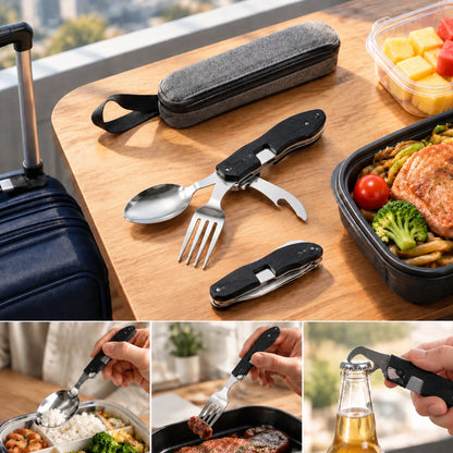 4-in-1 Outdoor Camping Cutlery Set