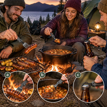 4-in-1 Outdoor Camping Cutlery Set