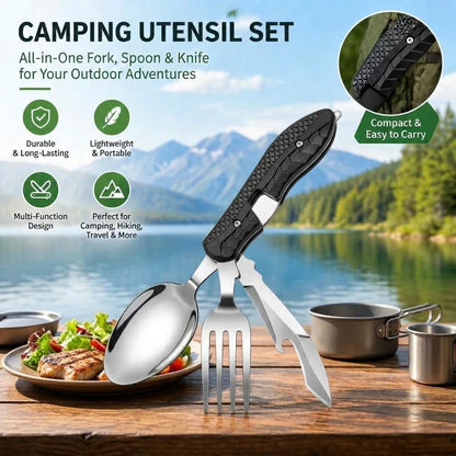 4-in-1 Outdoor Camping Cutlery Set