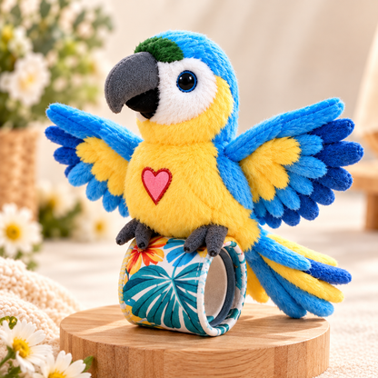 🎁 Interactive Plush Parrot Slap Bracelet – A Wearable Little Friend! 🦜