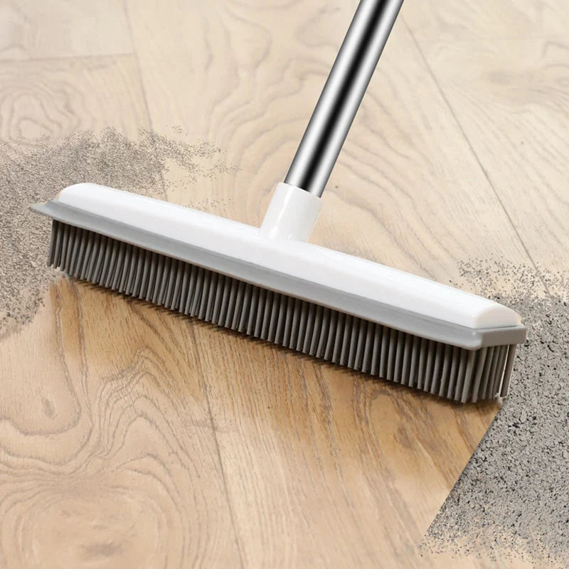 Rubber Bristle Broom for Pet Hair Removal