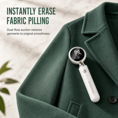 🧥⚡ Rechargeable Lint Remover – Restore Clothes Fast with Smart Digital Display