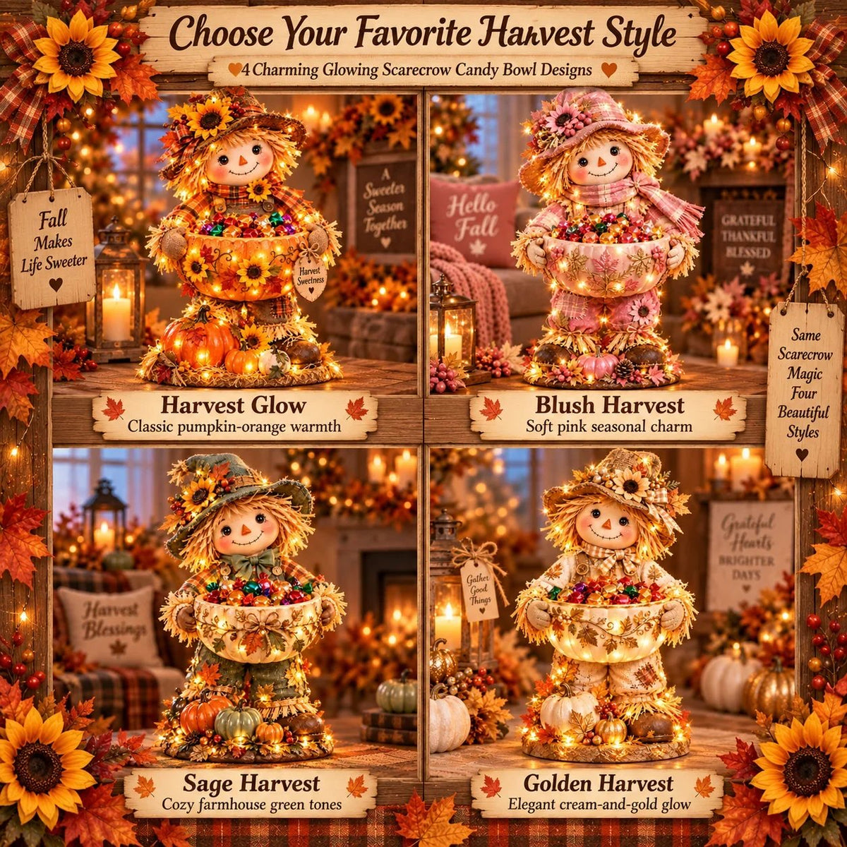 🔥 Limited-Time 49% OFF –– Lighted Scarecrow Candy Bowl
