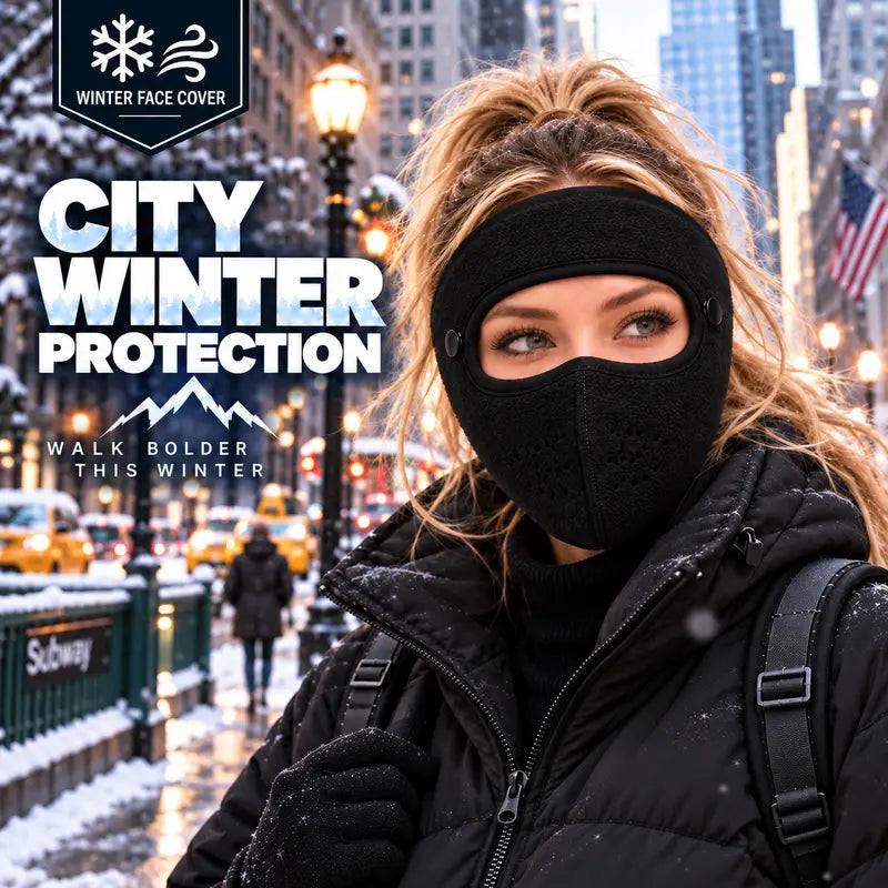 ❄️🥽 Winter Face Mask with Detachable Goggles – Full-Face Cold Weather Protection