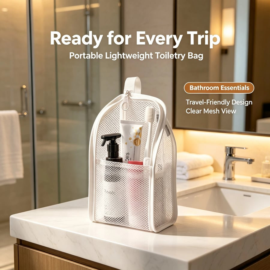🧳 Compact Travel Toiletry Organizer – Lightweight Wash Bag for Easy Packing on Every Getaway