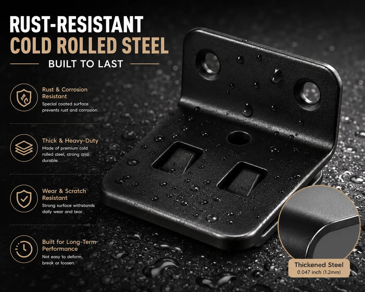 8-Pack L-Shaped Corner Brackets 🔩 – Heavy-Duty Furniture Repair with Screws