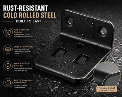 8-Pack L-Shaped Corner Brackets 🔩 – Heavy-Duty Furniture Repair with Screws