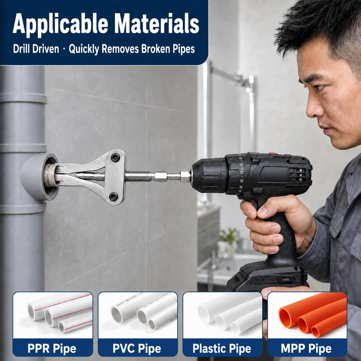 Drill-Powered Pipe Extractor 🛠️ – Remove Broken Threaded Fittings with Less Hassle