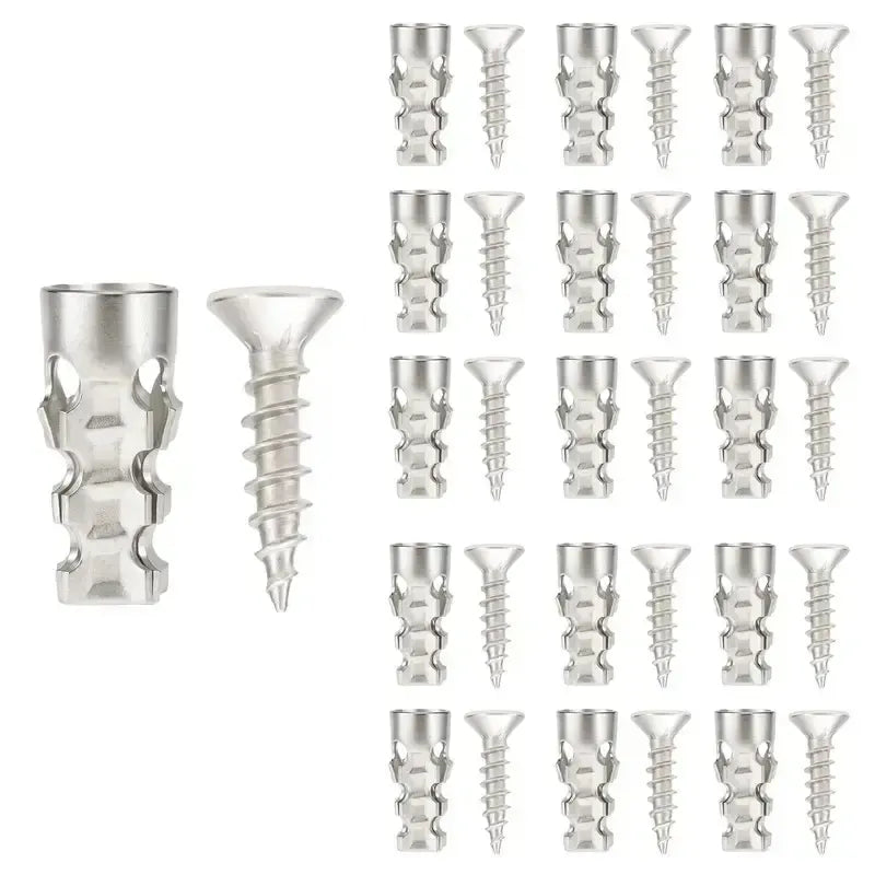 60-Piece Door Hinge Repair Kit 🔩 – 6×14mm Screws & Anchors