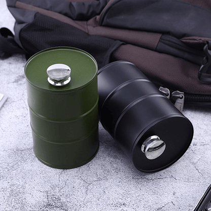 🛢️🥃 Portable Barrel-Style Whisky Flagon – Leak-Proof Storage for Camping & Travel