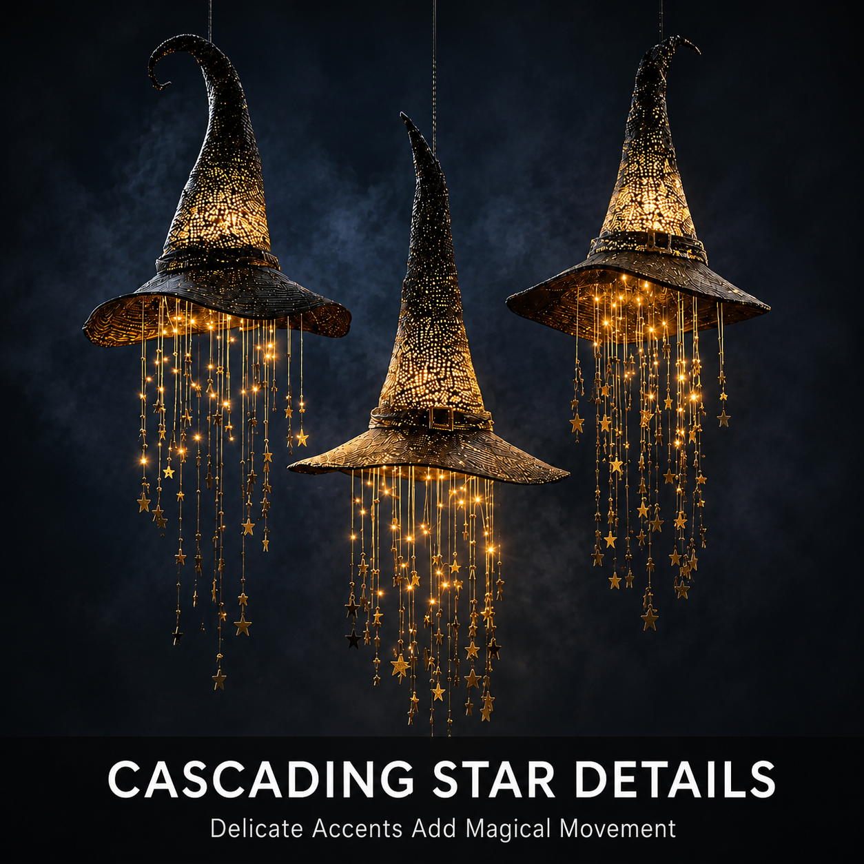 Lighted Witch Hat Hanging Chime