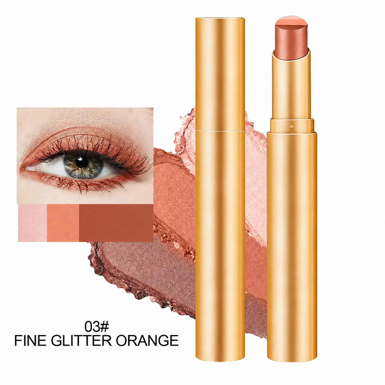 ✨3‑in‑1 Eyeshadow Stick | 3 Color Cream Shimmer Eye Makeup Stick