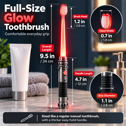 Galactic Glow Toothbrush – LED Light-Up Manual Toothbrush