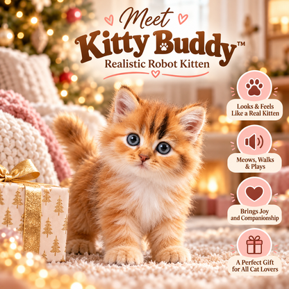 🎄49% OFF🐱🐾 Golden Buddy™  🎄49% OFF🐱🐾 Golden Buddy™  Realistic Robot Kitty – Interactive Walking & Meowing Companion