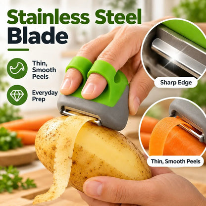 2-Piece Palm Vegetable Peeler 🥔 – Soft-Grip Fruit & Veggie Tool
