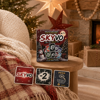 🎄 SKYNO Christmas Edition – Fast-Paced Strategic Card Game for Family & Friends 🎴