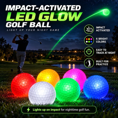 Light-Up Golf Ball ⛳ – Impact-Activated 6-Color LED Design for Nighttime Practice