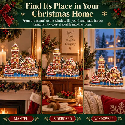 ✨ Premium Parel Kerstvuurtoren Diamond Painting-kunstset | Luxe, fluweelzacht canvas met krasbestendige, kleurvaste parelkralen – DIY-kerstdecoratie 🎅⛄️❄️