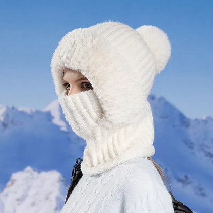 ✨ Cozy White Knit Beanie for Women Fall Winter Warmth ❄️