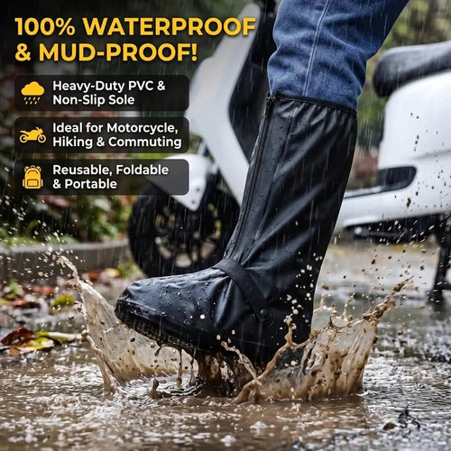 Waterproof Rain Shoe Covers 🥾 – Non-Slip Protection for Wet Weather