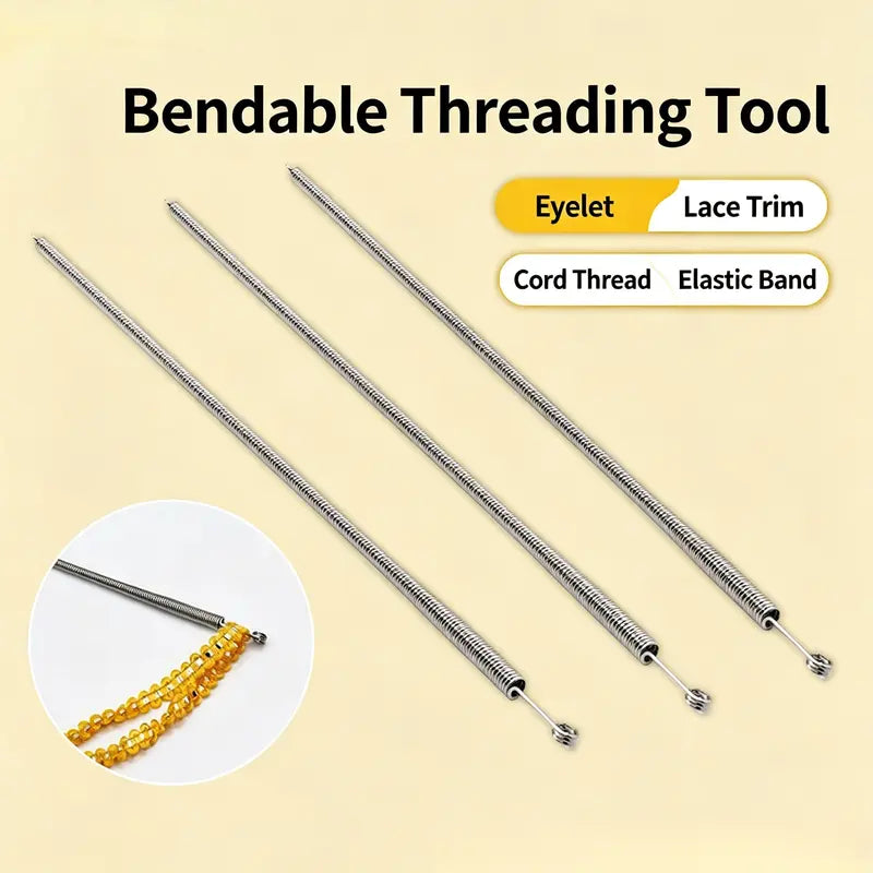 Quick-Thread Drawstring Tool 🧵 – 2-Piece Spring-Loaded Set for Hoodies & Pants