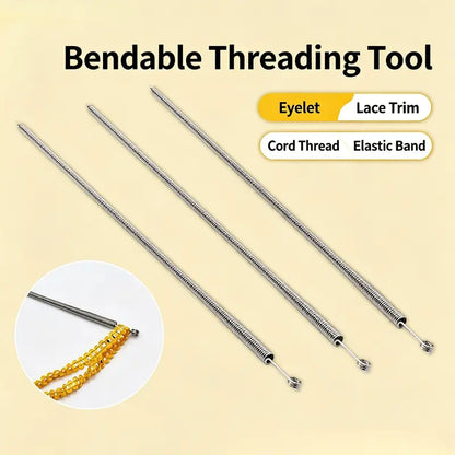 Quick-Thread Drawstring Tool 🧵 – 2-Piece Spring-Loaded Set for Hoodies & Pants