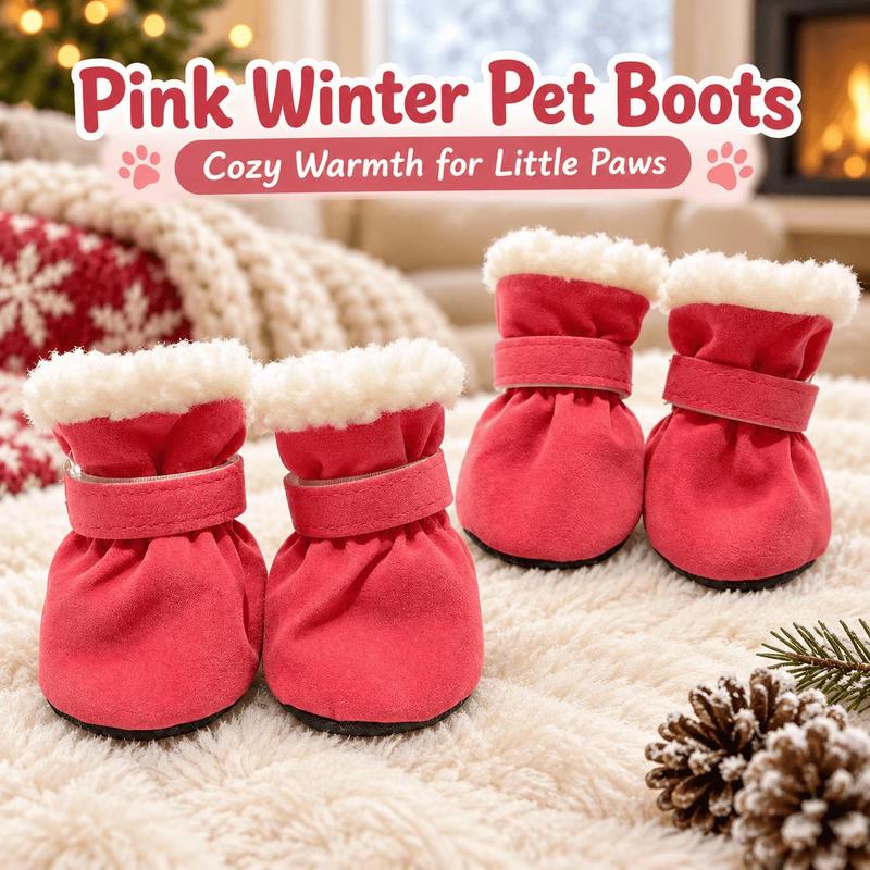 🐾❄️ Velvet Puppy Booties – Warm, Non-Slip Paw Protection for Little Dogs
